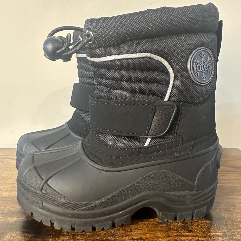 Totes Toddler Boy Taelor Black Waterproof Winter Boots NWT Various Sizes